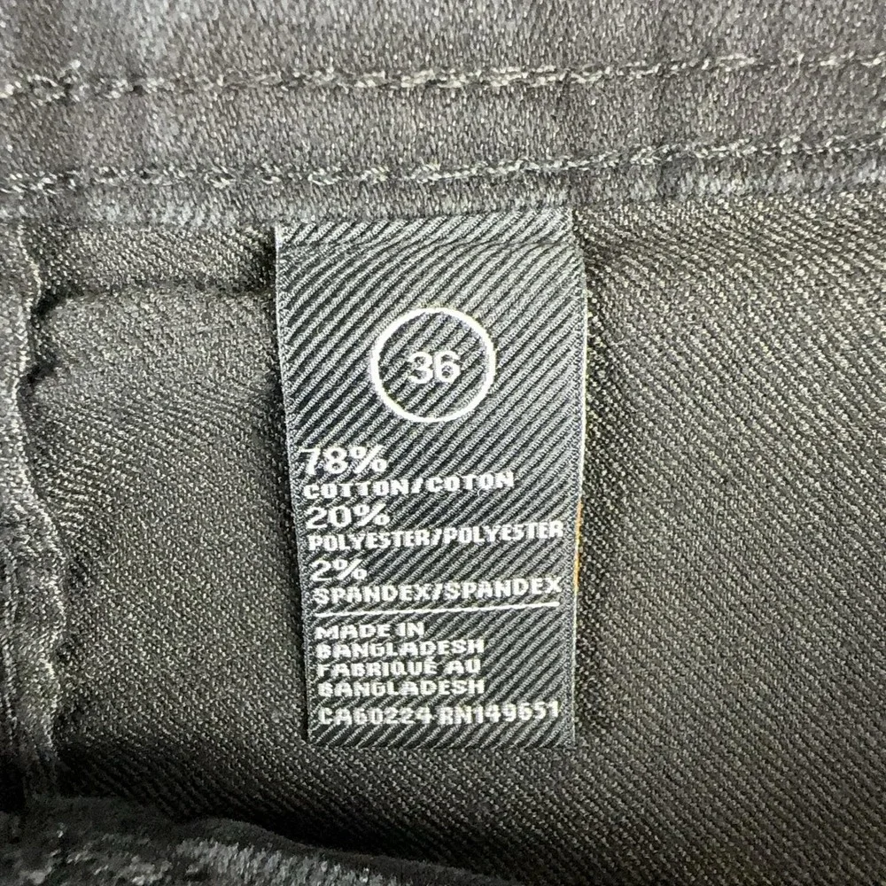Buffalo David Bitton Shorts Mens 36 Black Denim 7 Inseam Evan-x Frayed Hem